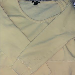 cropped yellow sweatshirt